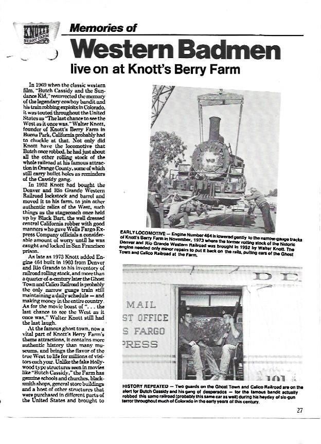 LAMINA 35236: Locomotora 464 en la granja Knotts Berry