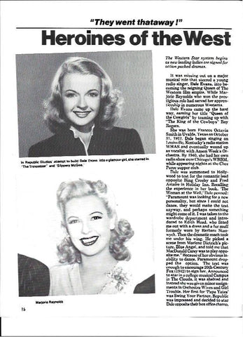 LAMINA 35235: Dale Evans y Marjorie Reynolds