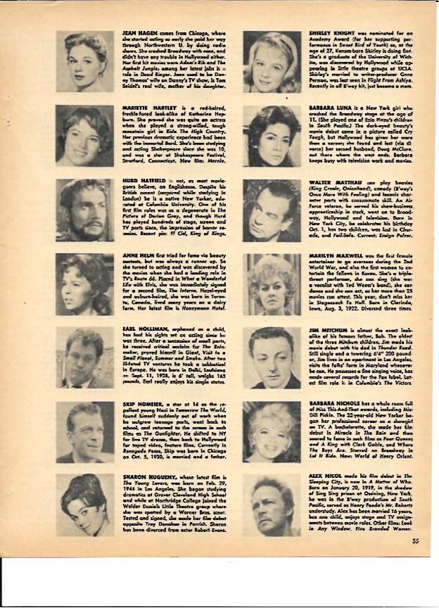 LAMINA 35350: Actores variados entre ellos Barbara Nichols, Hurd Hatfield y Earl Holliman