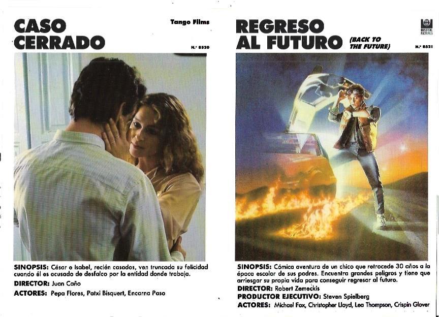 LAMINA 35393: Carteles de Caso Cerrado y Regreso al futuro