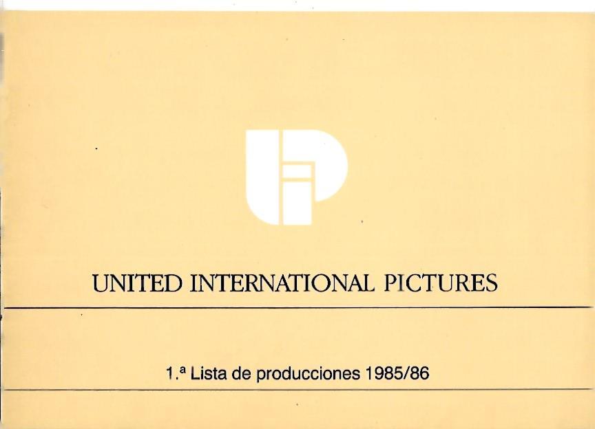 LAMINA 35391: Portada de United International Pictures Primera lista de producciones 1985 1986