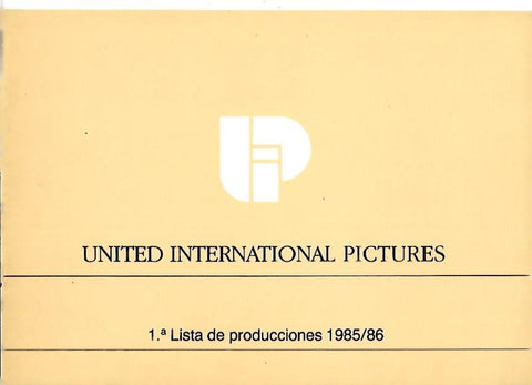LAMINA 35391: Portada de United International Pictures Primera lista de producciones 1985 1986