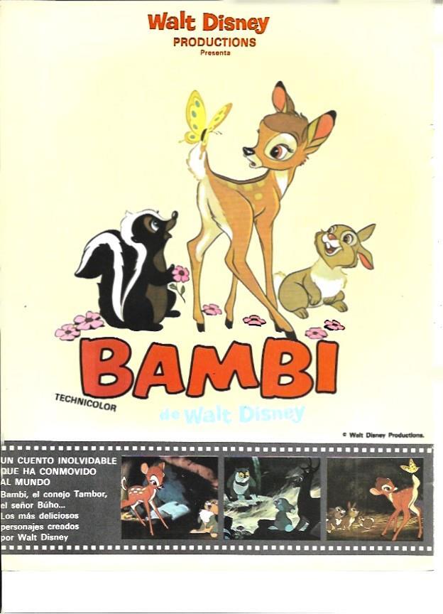 LAMINA 35389: Cartel del film Bambi