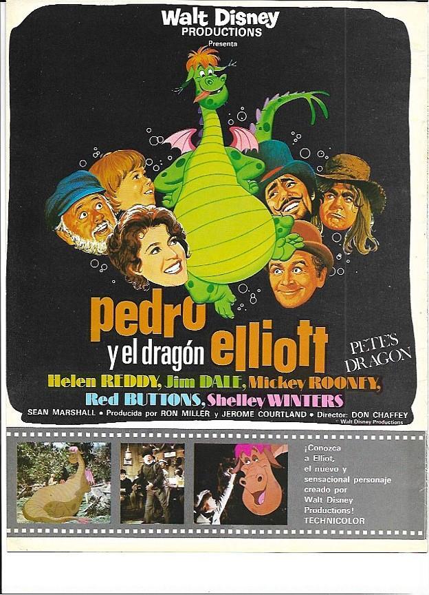 LAMINA 35386: Cartel del film Pedro y el dragon Elliott