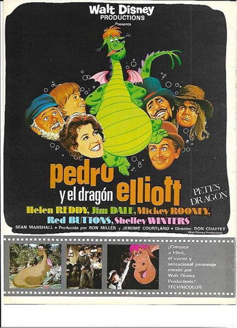LAMINA 35386: Cartel del film Pedro y el dragon Elliott