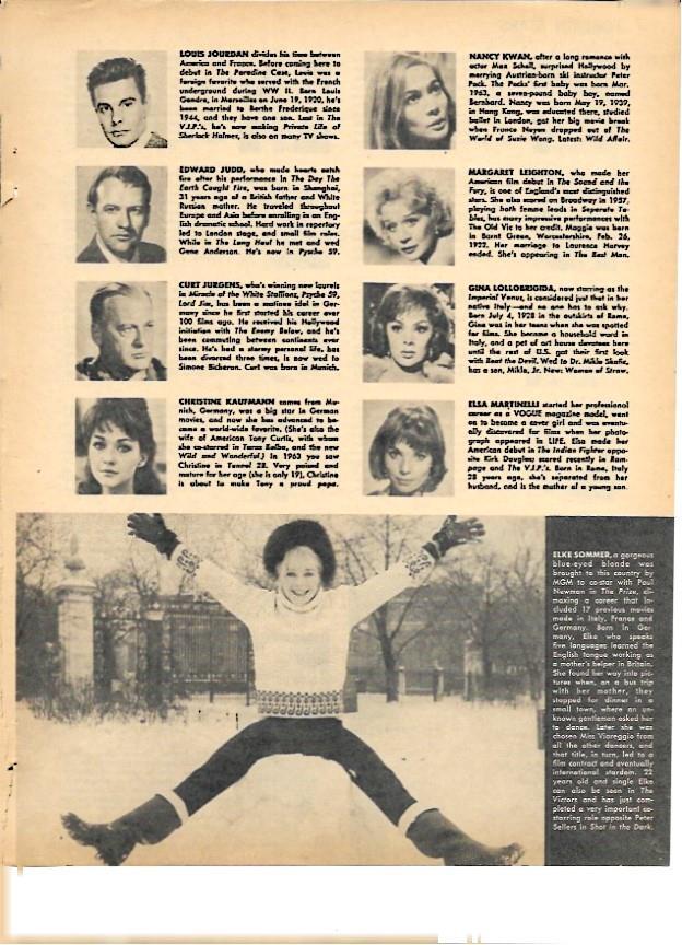 LAMINA 35346: Elke Sommer saltando en la nieve