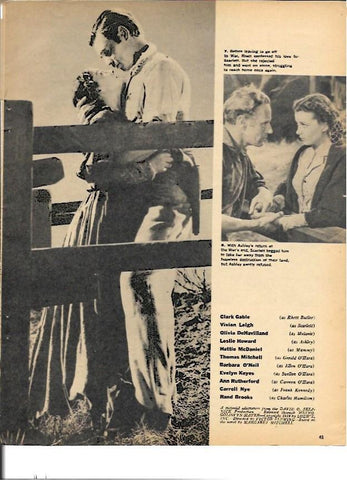 LAMINA 35315: Escenas de Gone with the Wind, Clark Gable confesando su amor a Vivien Leigh