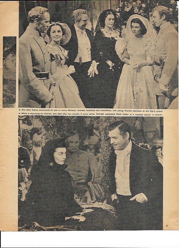 LAMINA 35314: Escenas de Gone with the Wind con Vivien Leigh, Clark Gable, Leslie Howard, Olivia de Havilland y Rand Brooks