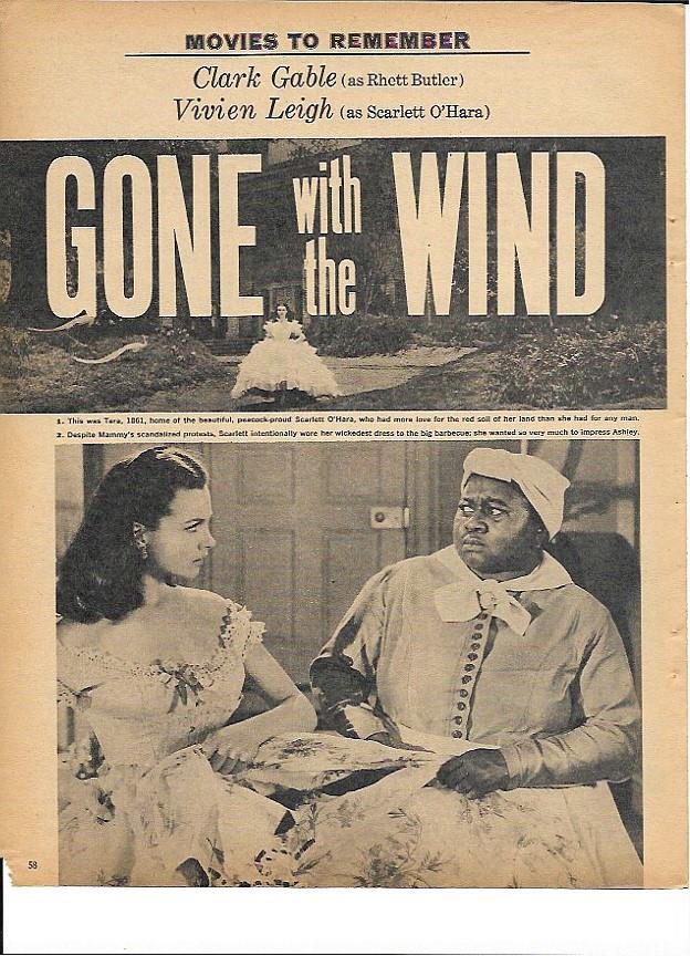 LAMINA 35313: Hattie McDaniel y Vivien Leigh en una escena de Gone with the Wind