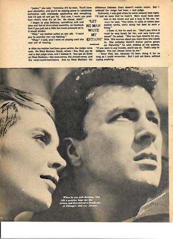 LAMINA 35304: James Darren y Jean Seberg en Let no man write my epitaph
