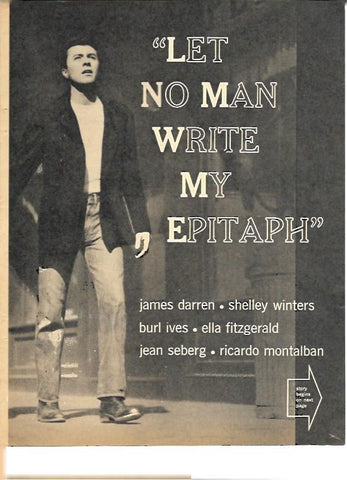 LAMINA 35303: James Darren en Let no man write my epitaph