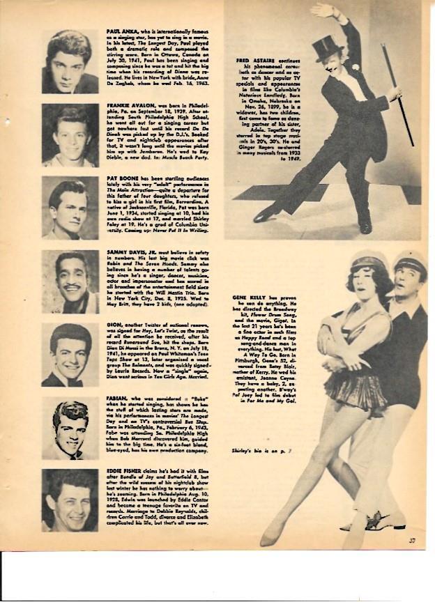 LAMINA 35342: Co Estrellas importantes como Fabian, Sammy Davis Jr o Gene Kelly entre otros