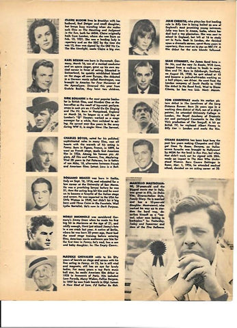 LAMINA 35340: Ganadores de los Oscars entre ellos Claire Bloom, Sean Connery y Marcello Mastroianni
