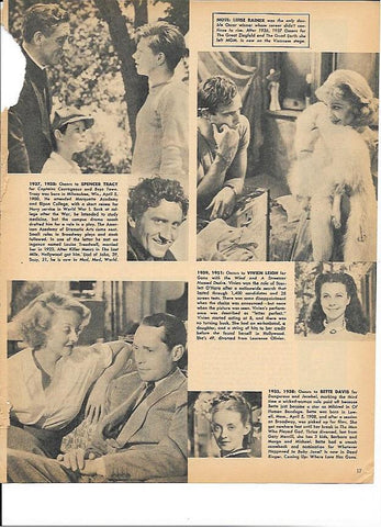LAMINA 35337: Spencer Tracy, Vivien Leigh y Bette Davis