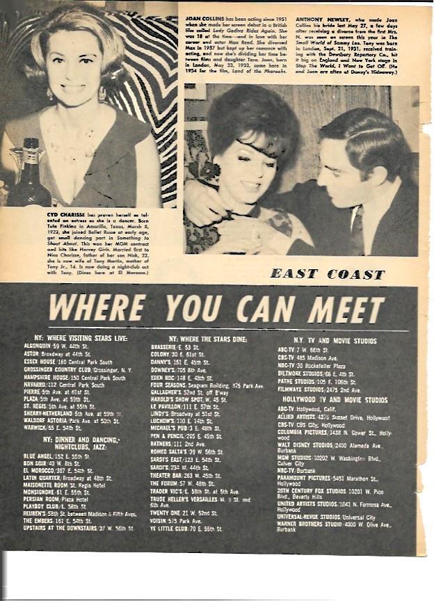 LAMINA 35332: Cyd Charisse , Joan Collins y Anthony Newley