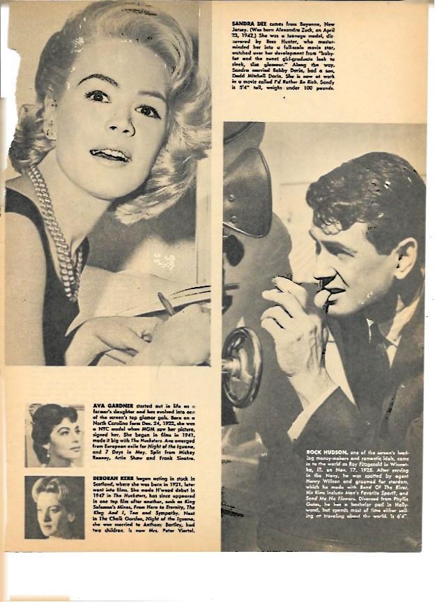 LAMINA 35327: Sandra Dee y Rock Hudson