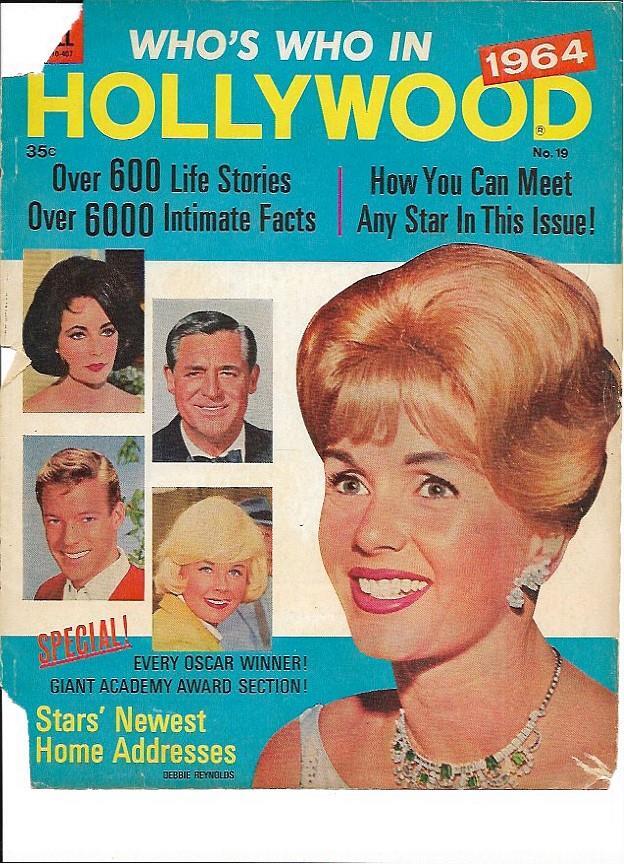LAMINA 35324: Portada de la revista Who s Who in Hollywood 1964