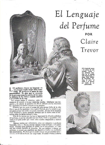 LAMINA 35068: Articulo sobre perfumes con Claire Trevor