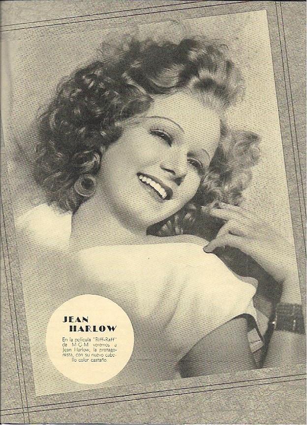 LAMINA 35066: Jean Harlow tras filmar Riff Raff