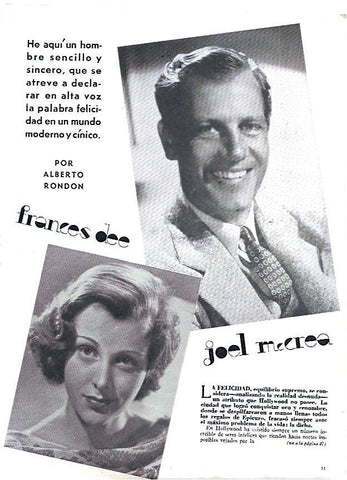 LAMINA 35062: Frances Dee y Joel McCrea