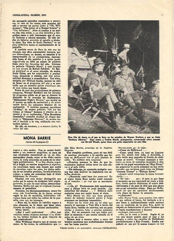 LAMINA 35054: Friedrich March y Donald Woods conversando entre escenas de Antthony Adverse