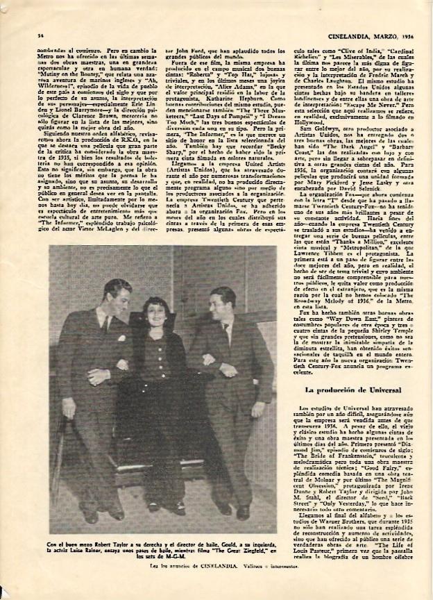 LAMINA 35053: Louise Rainer ensaya pasos de baile para The Great Ziegfeld