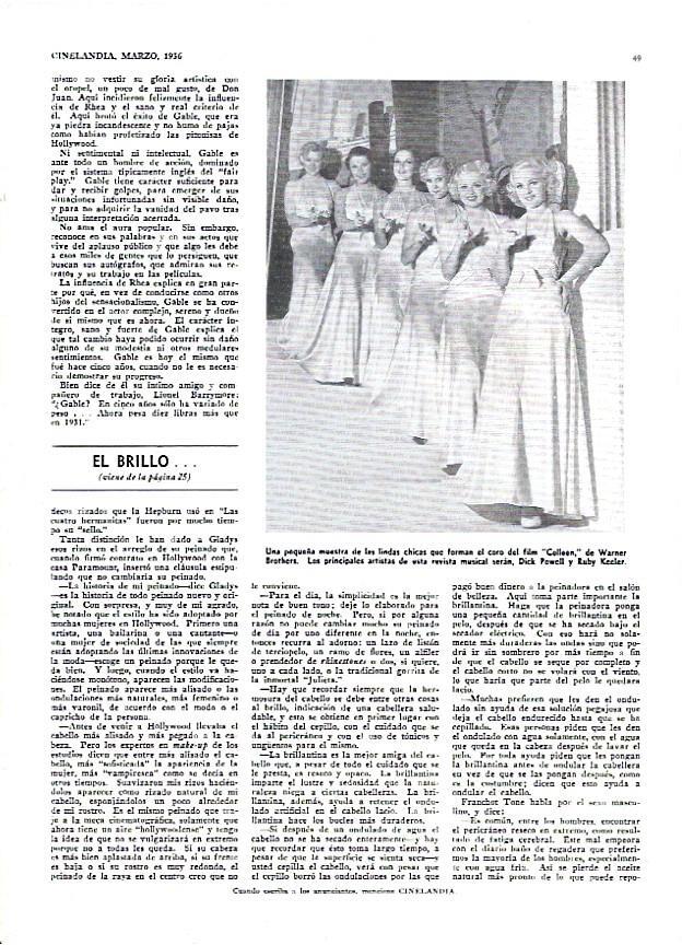 LAMINA 35051: Chicas del coro del film Colleen