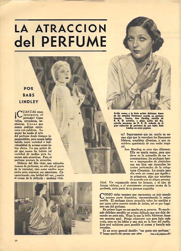LAMINA 35094: Adrienne Ames usando perfume