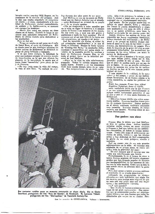 LAMINA 35079: Gladys Swarthout y Lawrence Tibbett charlando
