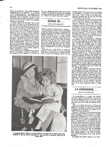 LAMINA 35009: Shirley Temple sentada en el regazo de su madre