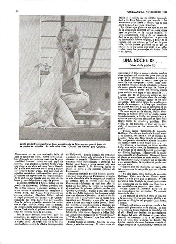 LAMINA 35007: Carole Lombard en Orchids and Onions