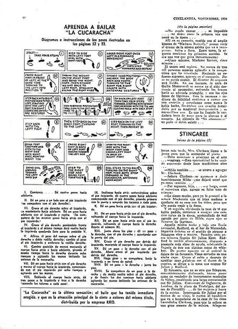 LAMINA 35006: Instrucciones de baile de La Cucaracha