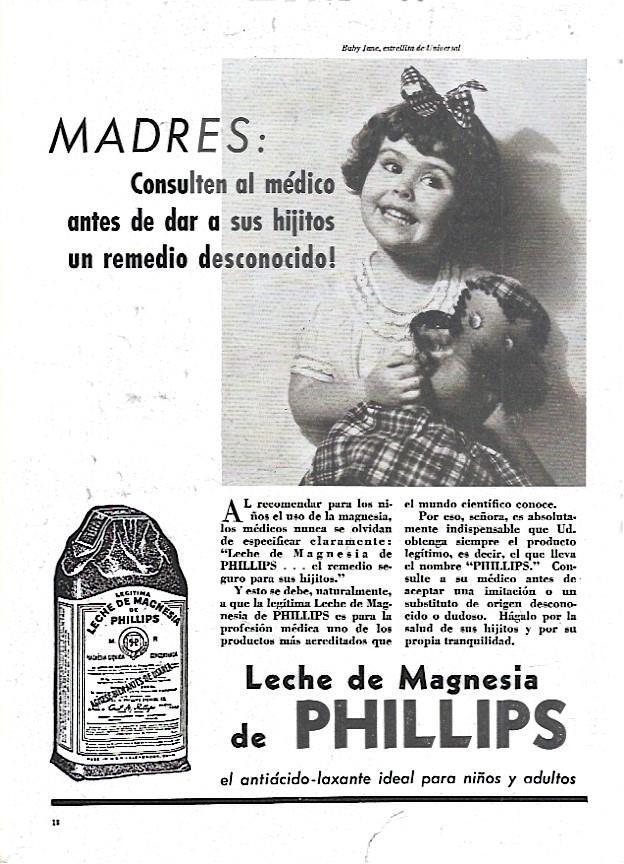 LAMINA 35022: Publicidad Leche de Magnesia de Philips
