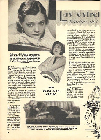 LAMINA 35096: Sylvia Sidney en una pose pensativa