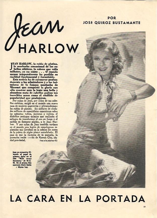 LAMINA 35033: La actriz Jean Harlow