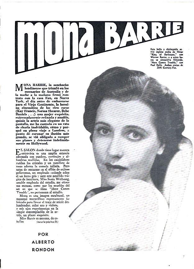 LAMINA 35031: Monna Barrie
