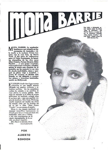 LAMINA 35031: Monna Barrie