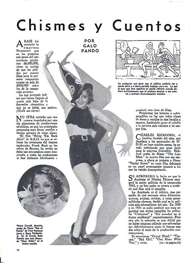LAMINA 35099: Nancy Carroll tras filmar Son of Russia