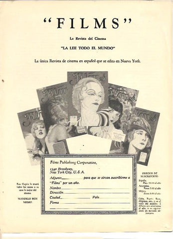 LAMINA 35170: Cupón de la revsita Films