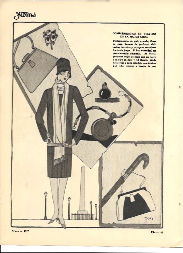LAMINA 35156: Ilustracion de complementos de moda