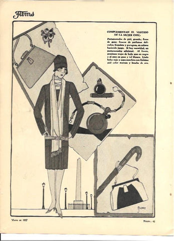 LAMINA 35156: Ilustracion de complementos de moda