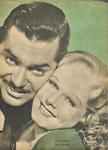LAMINA 35190: Jean Harlow y Clark Gable sonrientes