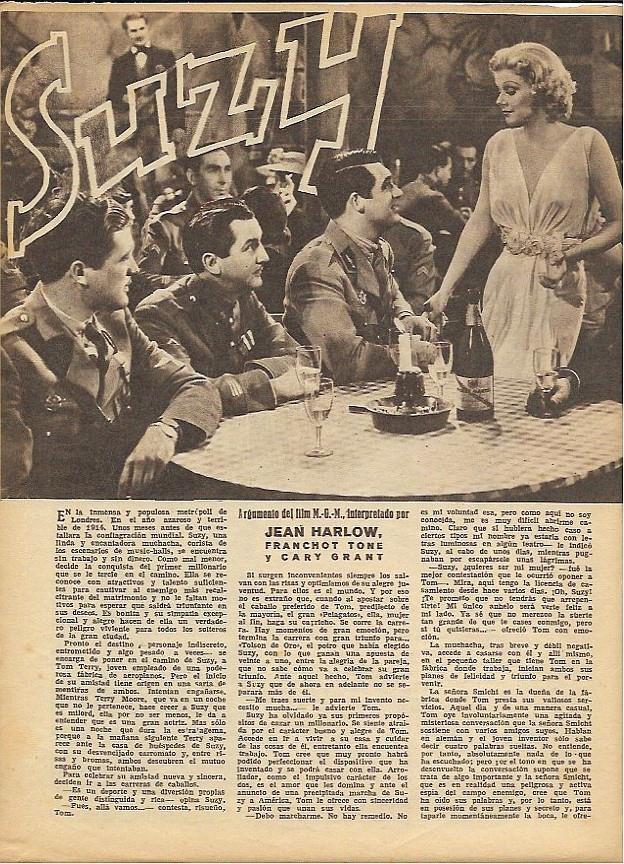 LAMINA 35188: Escena del film Suzy con Jean Harlow