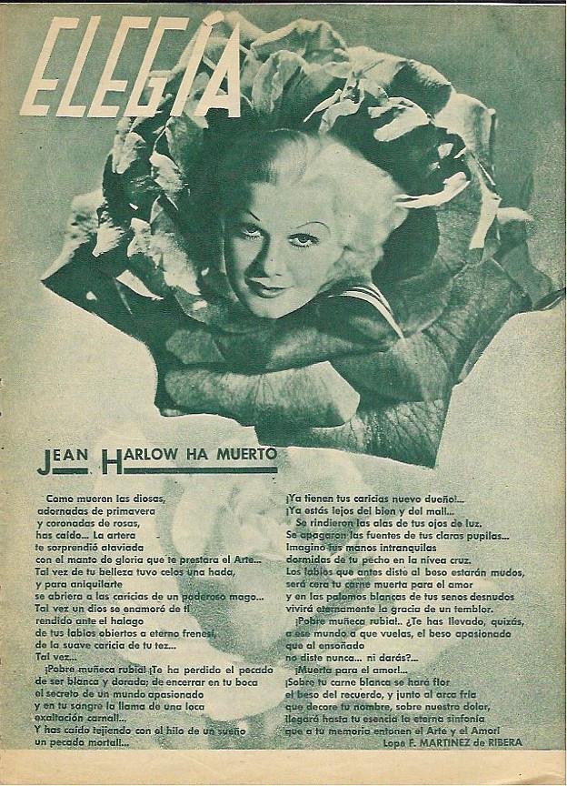 LAMINA 35186: Elegia de Jean Harlow
