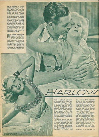 LAMINA 35182: La actriz Jean Harlow con Will Powell
