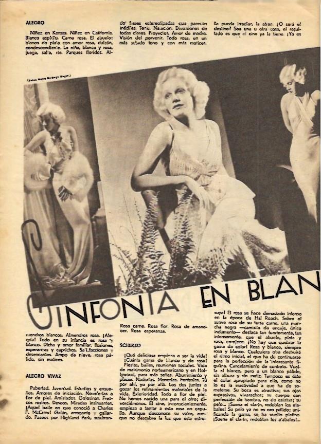 LAMINA 35181: Jean Harlow fotografias de Metro Goldwyn Mayer