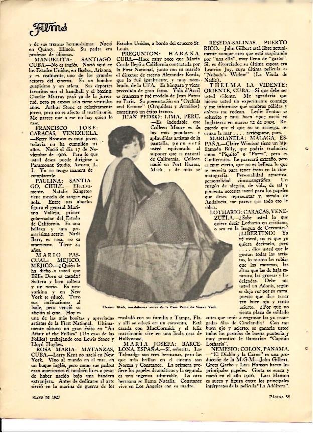 LAMINA 35150: Eleanor Black, actriz de la Casa de Pathe