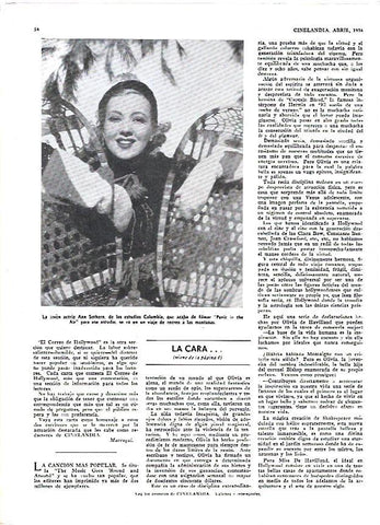 LAMINA 35119: Ann Sothern tras filmar Panic in the Air