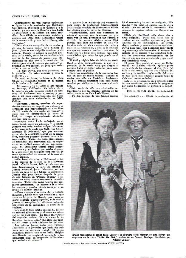 LAMINA 35118: Eddie Cantor y Ether Merman disfrazados para Strike me Pink