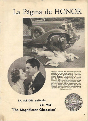 LAMINA 35116: Premio de la revista a la mejor pelicula del mes a The magnificient obsession